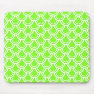 Neon Green Fish Scanner Muster Mousepad