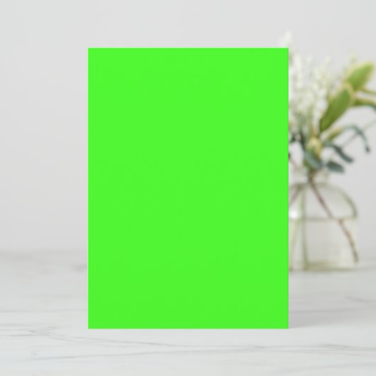 Neon Green Flat Dankeschön Card - Anpassbar Dankeskarte (Stehend Vorderseite)