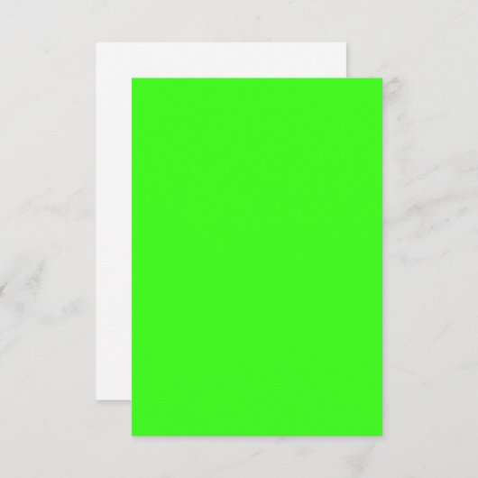 Neon Green Flat Dankeschön Card - Anpassbar Dankeskarte (Vorne/Hinten)
