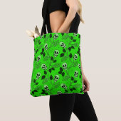 Neon Green Floral Gothic Skull Tasche (Von Nahem)