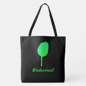 Neon Green Floral Tulip Abstrakt Bridesmaid Gift Tasche (Vorderseite)