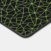 Neon Green Geometric Muster Schreibtischunterlage (Ecke)