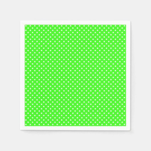 Neon Green Gepunktet Napkins Serviette (Vorderseite)