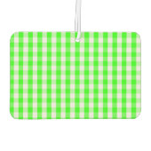Neon Green Gingham Pattern von Shirley Taylor Autolufterfrischer (Rückseite)