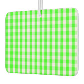 Neon Green Gingham Pattern von Shirley Taylor Autolufterfrischer (Links)