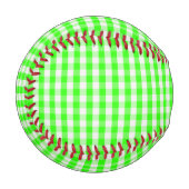 Neon Green Gingham Pattern von Shirley Taylor Baseball (Vorderseite Links)