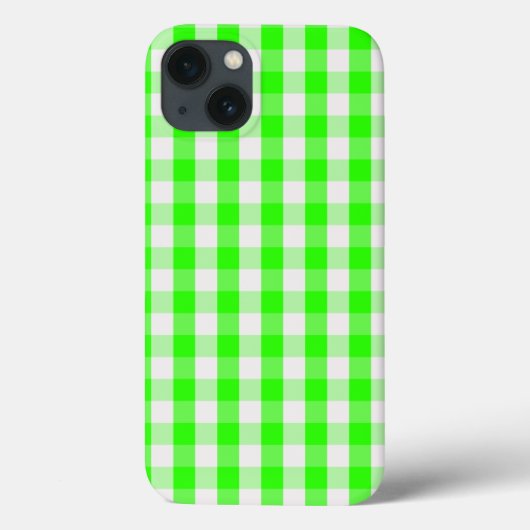 Neon Green Gingham Pattern von Shirley Taylor Case-Mate iPhone Hülle (Rückseite)