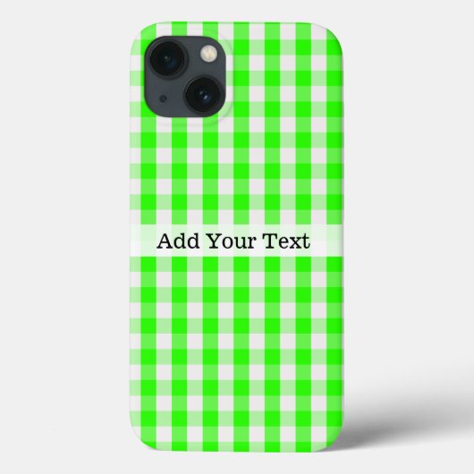 Neon Green Gingham Pattern von Shirley Taylor Case-Mate iPhone Hülle (Rückseite)