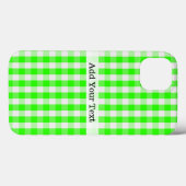 Neon Green Gingham Pattern von Shirley Taylor Case-Mate iPhone Hülle (Rückseite (Horizontal))