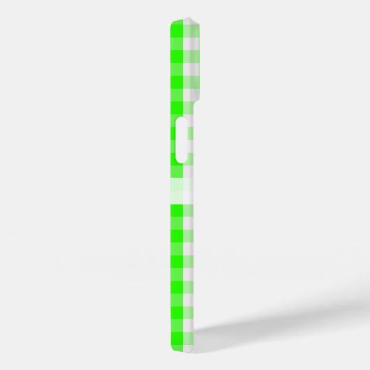 Neon Green Gingham Pattern von Shirley Taylor Case-Mate iPhone Hülle (Rückseite / Rechts)