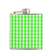 Neon Green Gingham Pattern von Shirley Taylor Flachmann (Vorderseite)