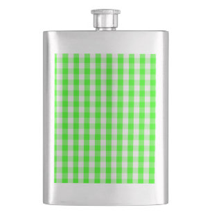 Neon Green Gingham Pattern von Shirley Taylor Flachmann