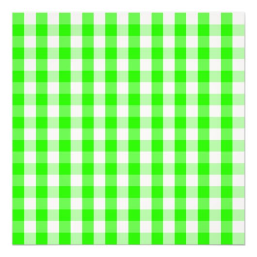 Neon Green Gingham Pattern von Shirley Taylor Fotodruck (Vorne)