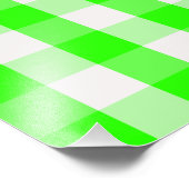 Neon Green Gingham Pattern von Shirley Taylor Fotodruck (Ecke)