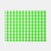 Neon Green Gingham Pattern von Shirley Taylor Fußmatte (Vorderseite)