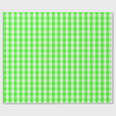 Neon Green Gingham Pattern von Shirley Taylor Geschenkpapier (Flach)