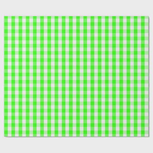Neon Green Gingham Pattern von Shirley Taylor Geschenkpapier (Flach)