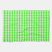 Neon Green Gingham Pattern von Shirley Taylor Geschirrtuch (Horizontal)