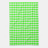 Neon Green Gingham Pattern von Shirley Taylor Geschirrtuch (Vertikal)