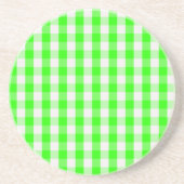 Neon Green Gingham Pattern von Shirley Taylor Getränkeuntersetzer (Vorne)