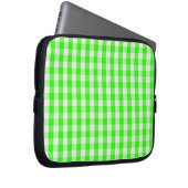 Neon Green Gingham Pattern von Shirley Taylor Laptopschutzhülle (Vorne Rechts)
