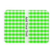 Neon Green Gingham Pattern von Shirley Taylor Magnet (Horizontal)