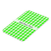 Neon Green Gingham Pattern von Shirley Taylor Magnet (Linke Seite)