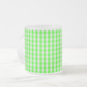 Neon Green Gingham Pattern von Shirley Taylor Mattglastasse (Vorderseite Links)
