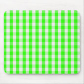 Neon Green Gingham Pattern von Shirley Taylor Mousepad (Vorne)