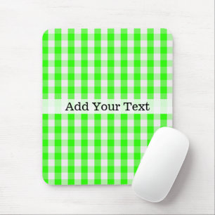Neon Green Gingham Pattern von Shirley Taylor Mousepad