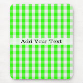 Neon Green Gingham Pattern von Shirley Taylor Mousepad (Vorne)