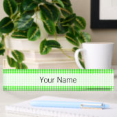 Neon Green Gingham Pattern von Shirley Taylor Namensplakette