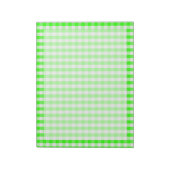 Neon Green Gingham Pattern von Shirley Taylor Notizblock (Rotiert)