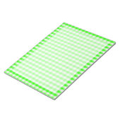 Neon Green Gingham Pattern von Shirley Taylor Notizblock (angewinkelt)