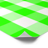 Neon Green Gingham Pattern von Shirley Taylor Poster (Ecke)