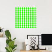Neon Green Gingham Pattern von Shirley Taylor Poster (Heimbüro)