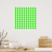 Neon Green Gingham Pattern von Shirley Taylor Poster (Küche)
