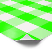 Neon Green Gingham Pattern von Shirley Taylor Poster (Ecke)
