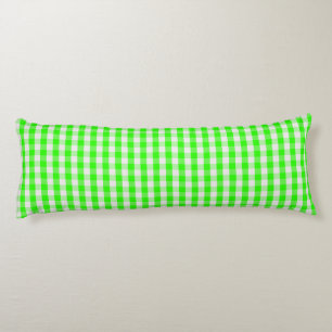 Neon Green Gingham Pattern von Shirley Taylor Seitenschläferkissen