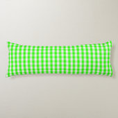 Neon Green Gingham Pattern von Shirley Taylor Seitenschläferkissen (Vorderseite)