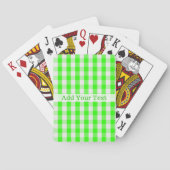 Neon Green Gingham Pattern von Shirley Taylor Spielkarten (Rückseite)