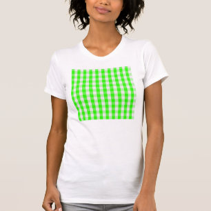 Neon Green Gingham Pattern von Shirley Taylor T-Shirt
