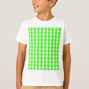 Neon Green Gingham Pattern von Shirley Taylor T-Shirt