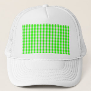Neon Green Gingham Pattern von Shirley Taylor Truckerkappe