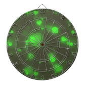 Neon Green Glitter Bubble Hearts Dartscheibe (vorne)