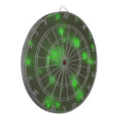 Neon Green Glitter Bubble Hearts Dartscheibe (Vorderseite Links)