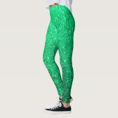 Neon Green Glitzer Funkelnd farbenfrohe Bright Gir Leggings (Links)
