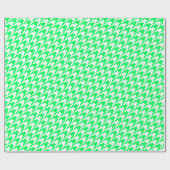 Neon Green Hahnentrittmuster Geschenkpapier (Flach)