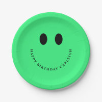 Neon Green Happy Gesicht Custom