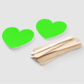 Neon Green Heart Fan Set – Customizable Fächer (Non-assembled)